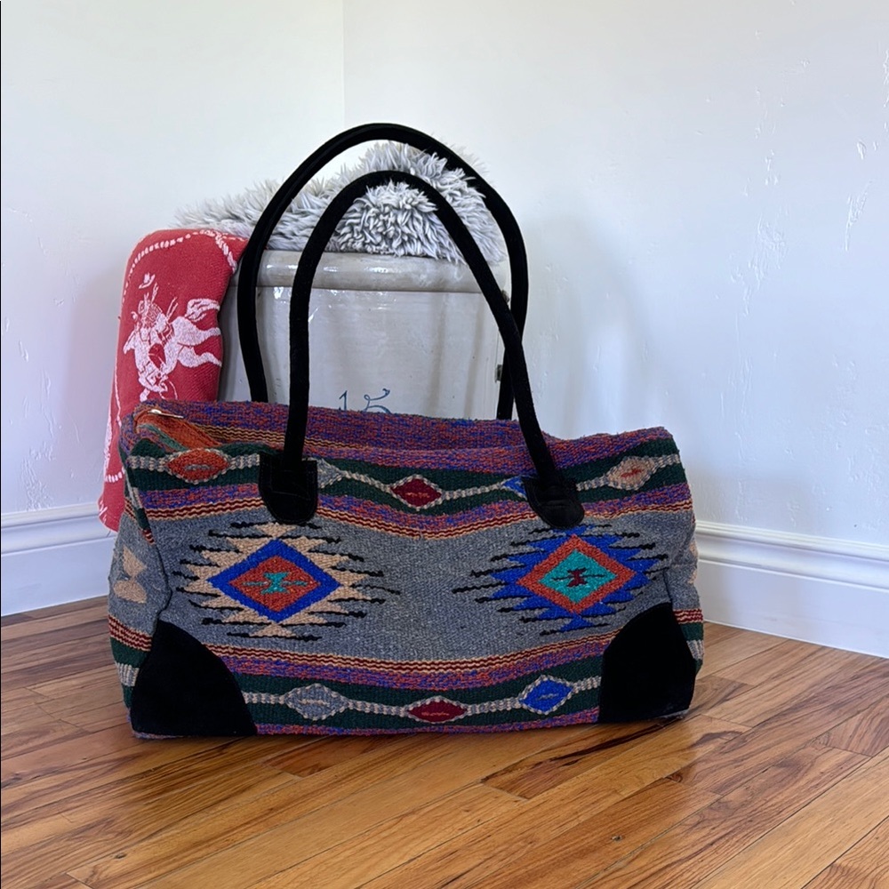 Large southwestern weekender duffle bag
